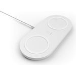 Belkin 2x 10 W Dual Wireless Charging Pad mit Netzteil, weiß