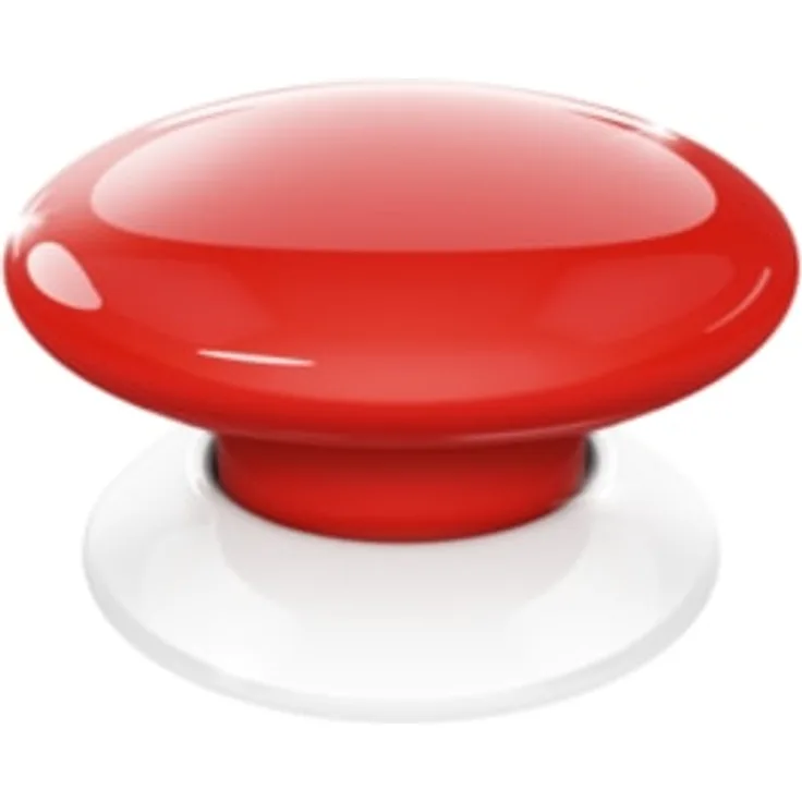 FIBARO The Button Red - Z-Wave Plus Drahtlose Tragbare Schalt-Knopf, Rot, FGPB-101-3