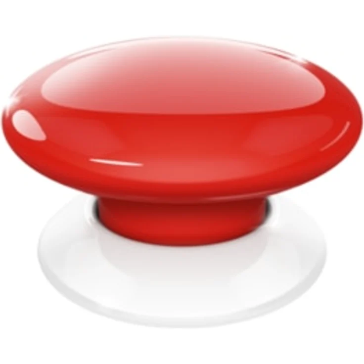 FIBARO The Button Red - Z-Wave Plus Drahtlose Tragbare Schalt-Knopf, Rot, FGPB-101-3
