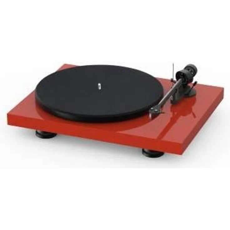 Pro-Ject Debut Carbon EVO Manueller Plattenspieler mit Riemenantrieb inkl. Schutzhaube hochglanz rot – Bild 2
