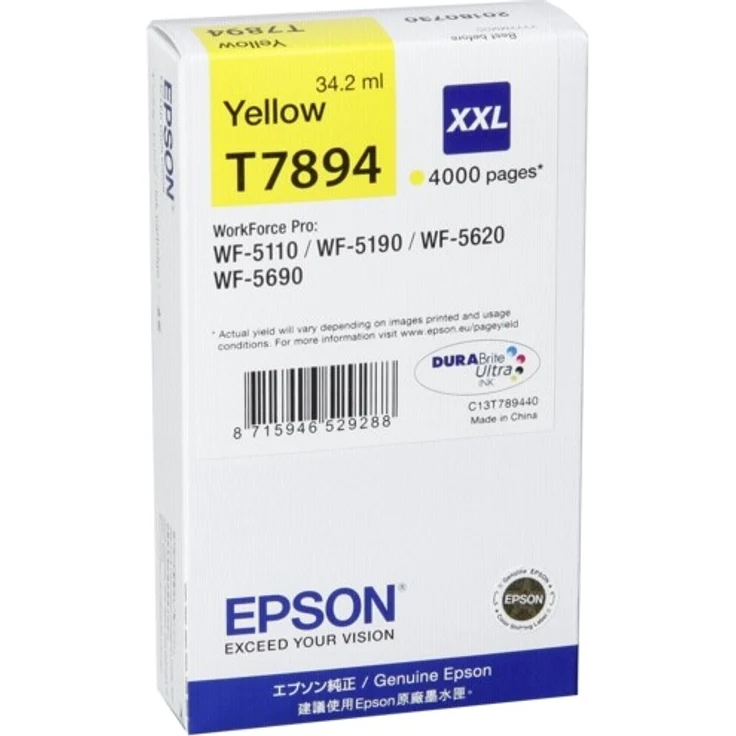 Epson T7894 Tinte, Singlepack gelb, extra hohe Kapazität – Bild 1