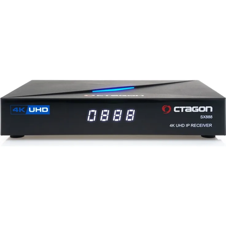 Octagon SX888 4K ULTRA HD IP HDMI USB H.265 Stalker Multistream IPTV Receiver Schwarz