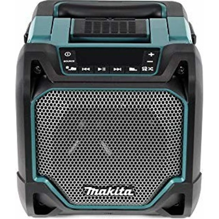 Makita DMR202 Bluetooth-Lautsprecher mit MP3-Player, Subwoofer, USB-Player, Display, wasserdicht, blau – Bild 4