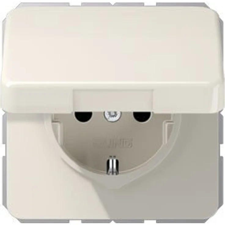 Jung 1520 BFKL Schuko Steckdose 16 A 250 V bruchsicher mit Klappdeckel Serie CD weiß