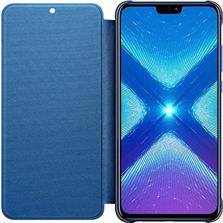 Honor 8X - PU Flip Protective Cover, Sapphire Blue