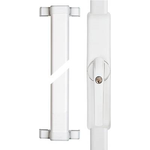 ABUS 79802 Funk-Fensterantrieb HomeTec Pro FSA3550 automatisches Schloss für Terrassentür-Fernbedienung oder Code-mit Alarm-Weiß