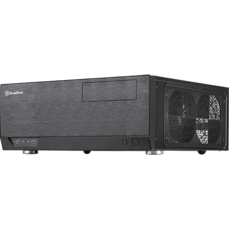 SilverStone SST-GD09B - Grandia HTPC ATX Desktop Gehäuse mit hochleistungsfähigem und geräuscharmen Kühlsystem, schwarz – Bild 3