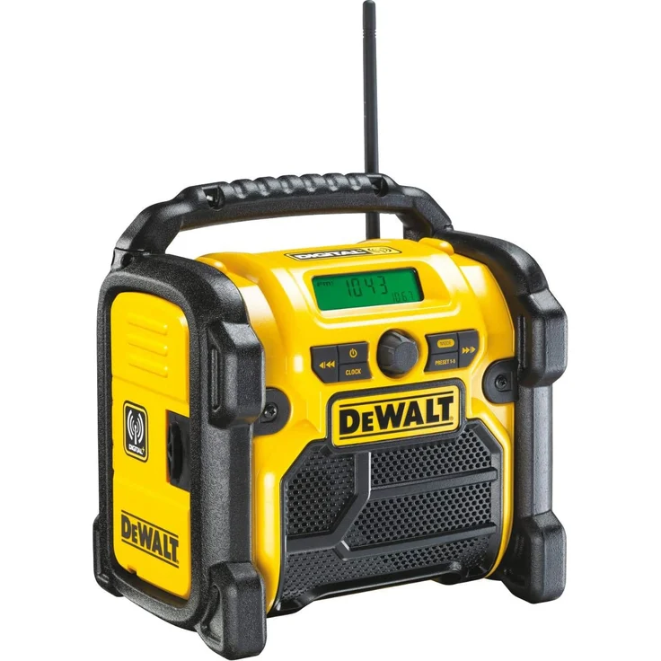 DeWalt DCR020 Baustellenradio mit AUX-Anschluss, schwarz, gelb – Bild 3