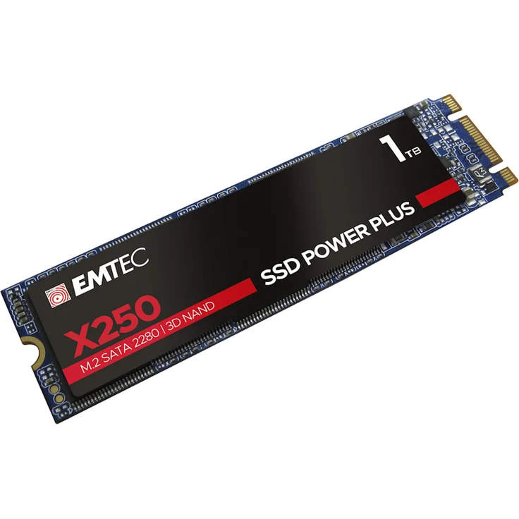 EMTEC SSD Power Plus X250 - Solid-State-Disk - 1 TB - intern - M.2 2280 - SATA 6Gb/s (ECSSD1TX250) – Bild 3