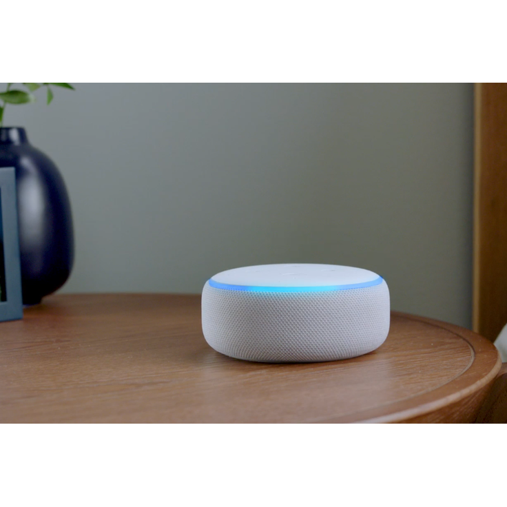 Amazon Echo Dot (3. Generation) Sprachassistent Sandstein/Stoff – Bild 7