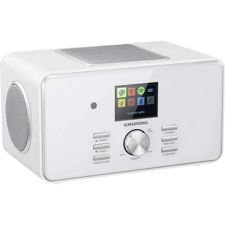 Grundig DTR 6000 X Tischradio mit Bluetooth, WLAN, TFT-Display, weiß