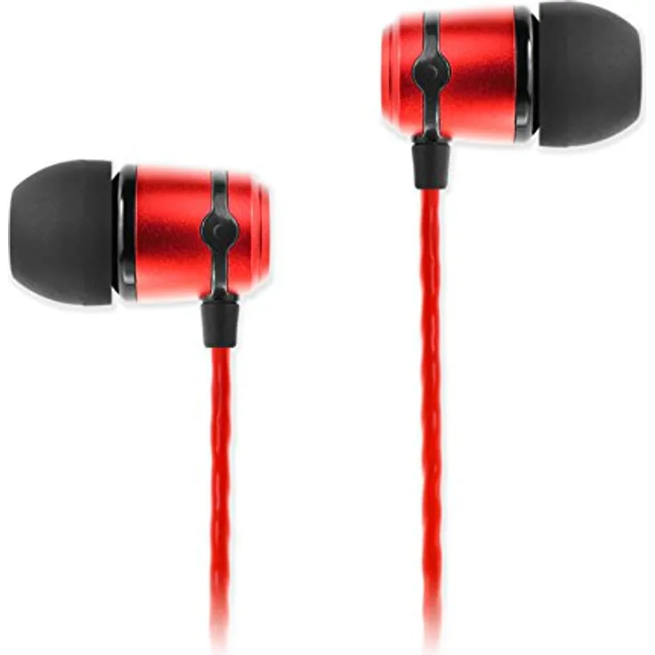 SoundMAGIC E50 High Fidelity Kopfhörer Smartphone Earbuds In Ear Kopfhörer Hochwertige Ohrhörer mit Noise Reduction - Rot