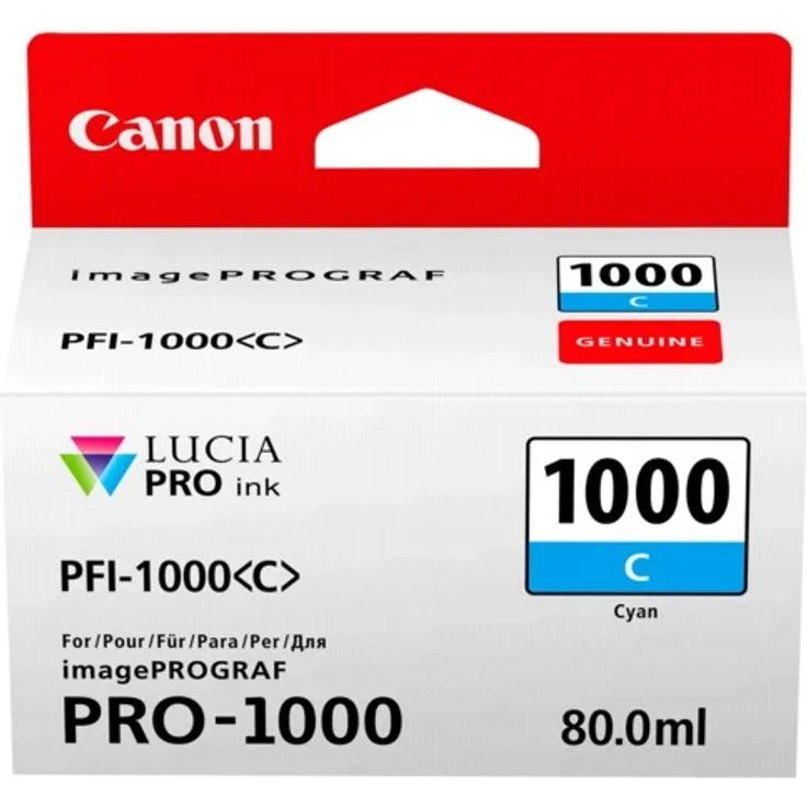 Canon PFI-1000 C original Tintenpatrone Cian para Impresora Fotográfica PRO-1000