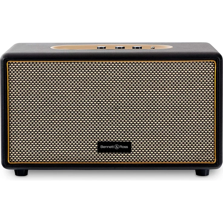Bennett & Ross BB-860BK Blackmore Retro Bluetooth Lautsprecher in Lederoptik schwarz – Bild 6