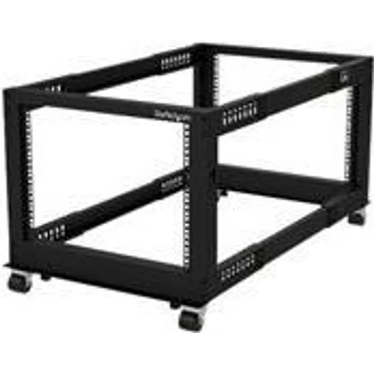 StarTech.com 4POSTRACK8U 19-Zoll Serverschrank (8HE, Laborgestell, Tiefenverstellbar 56 bis 102 cm, Tragfähigkeit 1.200 kg)