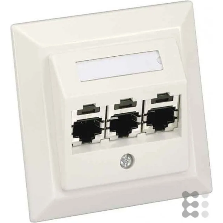 Panduit Schrägzentralplatte,3-Port CS3P6TGAWY inkl. 3x CJS688TG Kommunikationsanschlussdose Kupfer 0