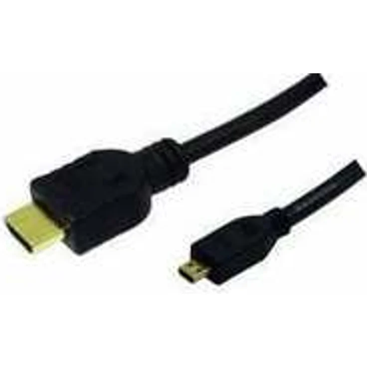 LogiLink HDMI-Kabel Ethernet A -> Micro D St-2.00m Schwarz CH0032