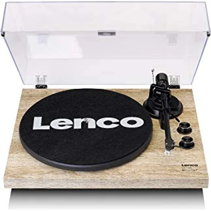 Lenco LBT-188 Plattenspieler - Bluetooth Plattenspieler - Riemenantrieb - 2 Geschwindigkeiten 33 u. 45 U-min - Anti-Skating - Vinyl zu MP3 digitalisieren - braun – Bild 1