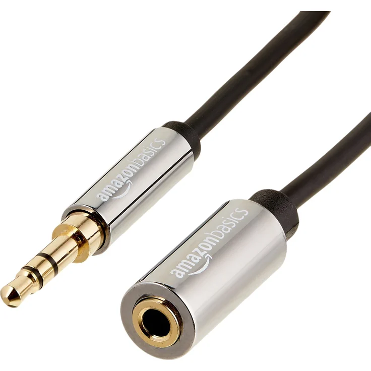 AmazonBasics Aux-Kabel, Stereo-Audiokabel, 3,5-mm-Klinkenstecker auf 3,5-mm-Klinkenbuchse, 3,6 m – Bild 1
