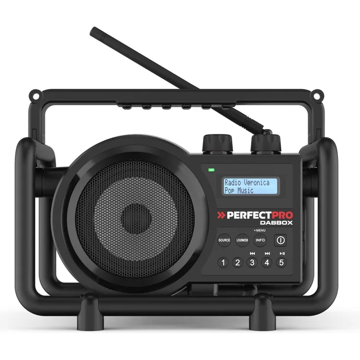 PerfectPro DABBOX Baustellenradio, DAB+, UKW, Bluetooth, staub- u. stoßfest
