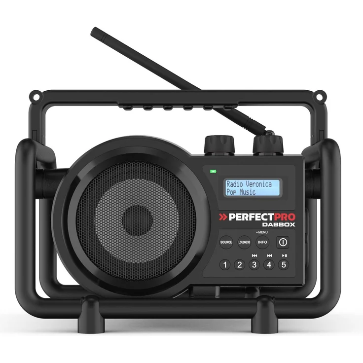 PerfectPro DABBOX Baustellenradio, DAB+, UKW, Bluetooth, staub- u. stoßfest – Bild 1