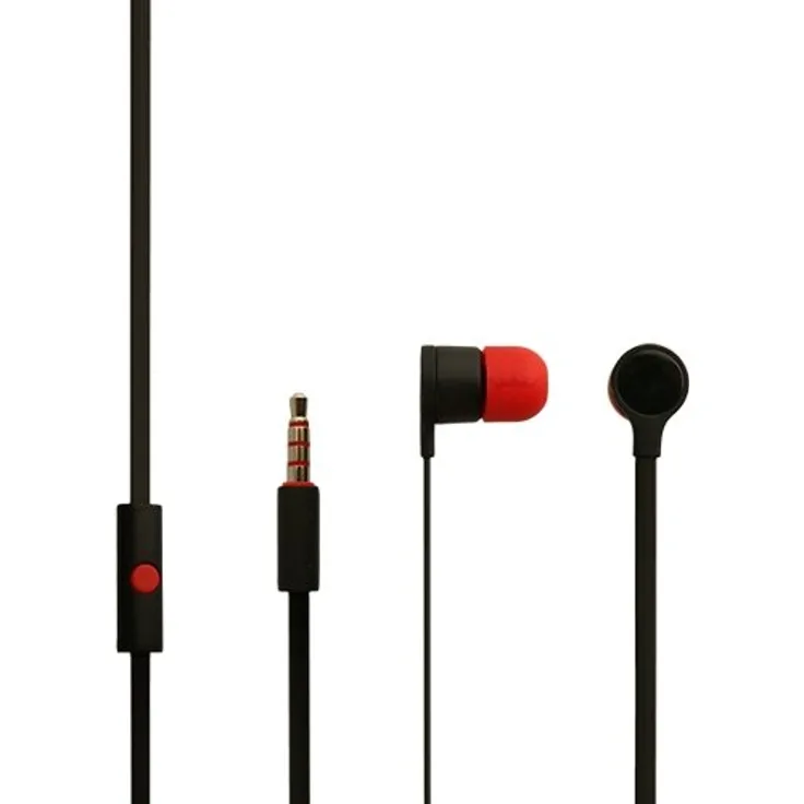 Original HTC Headset RC-E295 in Schwarz Rot für One M9 InEar In-Ear Kopfhörer Ohrhörer Ohrstöpsel 3,5mm Stecker Stereo Sound Bulk verpackt