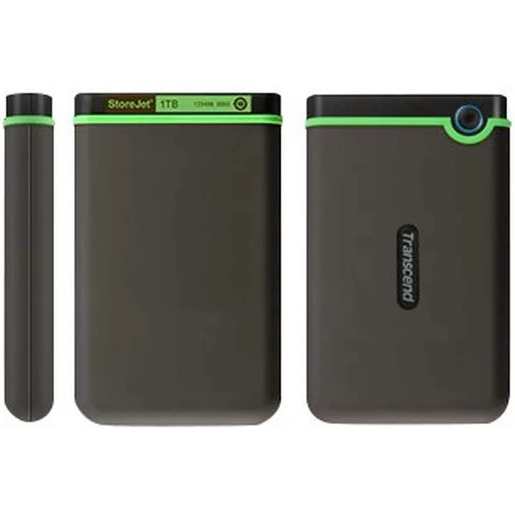 Transcend StoreJet 25M3 - Festplatte - 2 TB - extern (tragbar) - 2.5 Zoll (6.4 cm) - USB 3.1 Gen 1 - 256-Bit-AES - Iron Gray (TS2TSJ25M3S) – Bild 4