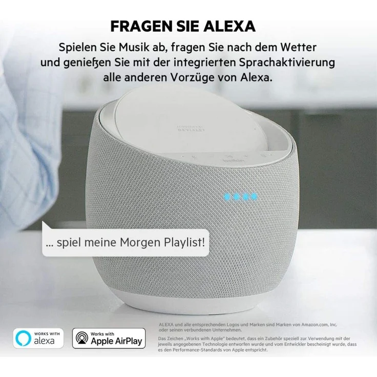 Belkin SoundForm Elite Multiroom-Lautsprecher mit Google Assistant, geeignet für Indoor, schwarz – Bild 12