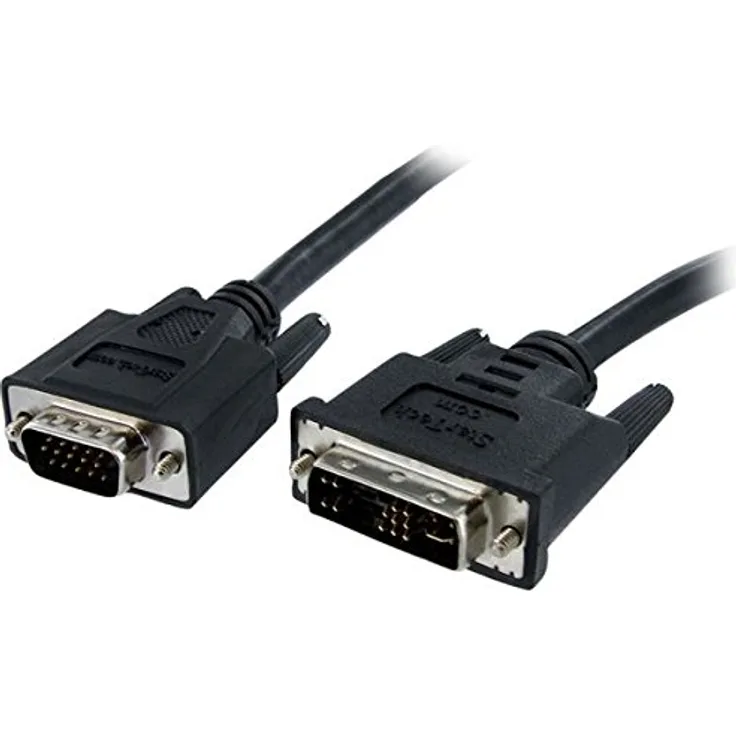 StarTech.com DVI auf VGA Monitorkabel 2 Meter, Stecker - Stecker, DVI-I 24+5 VGA (15Pin), DVI-A analog VGA Kabel St-St 2m