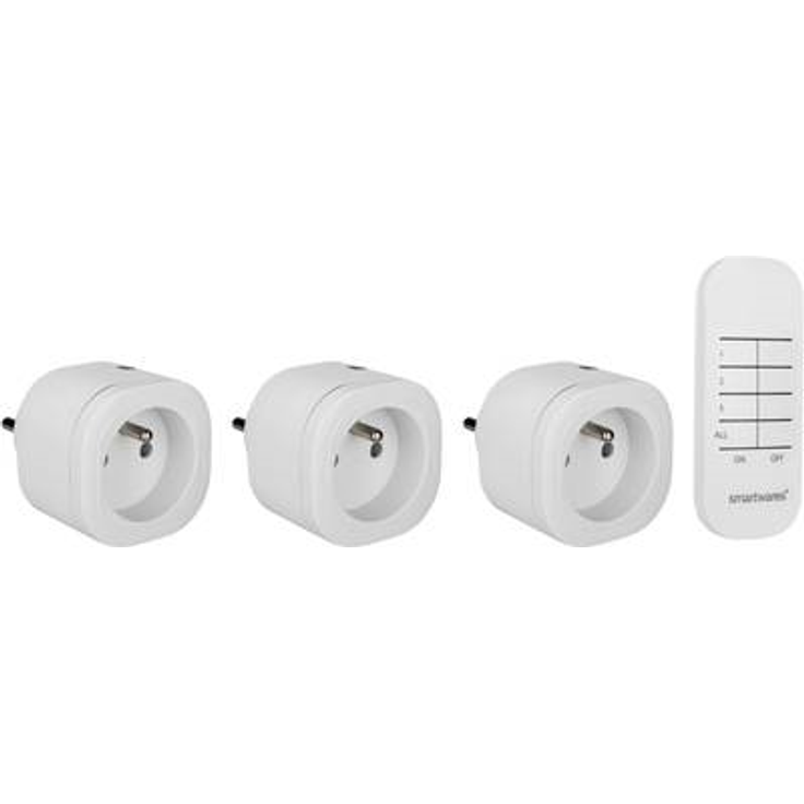 Smartwares SH4-99553FR enchufe integriert Blanco 3000 W integrierte Enchufs (Inalámbrico, 433,92 MHz, RF inalámbrico, Interior, Blanco, 30 m)
