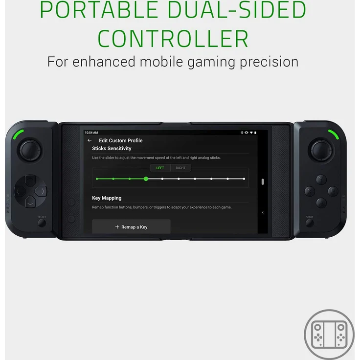 Razer Junglecat - Mobiler doppelseitiger Gaming-Controller für Android, modulares Design, Mobile Gamepad App, Bluetooth mit niedrigen Latenzen, für Razer Phone 2, Huawei P30 Pro und Samsung Galaxy S10+, schwarz (RZ06-03090100-R3M1) – Bild 5