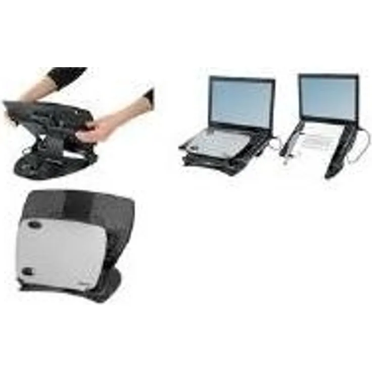 Fellowes Professional Serie Laptop Workstation mit USB Hub Laptop-Ständer mit 4 USB Ports