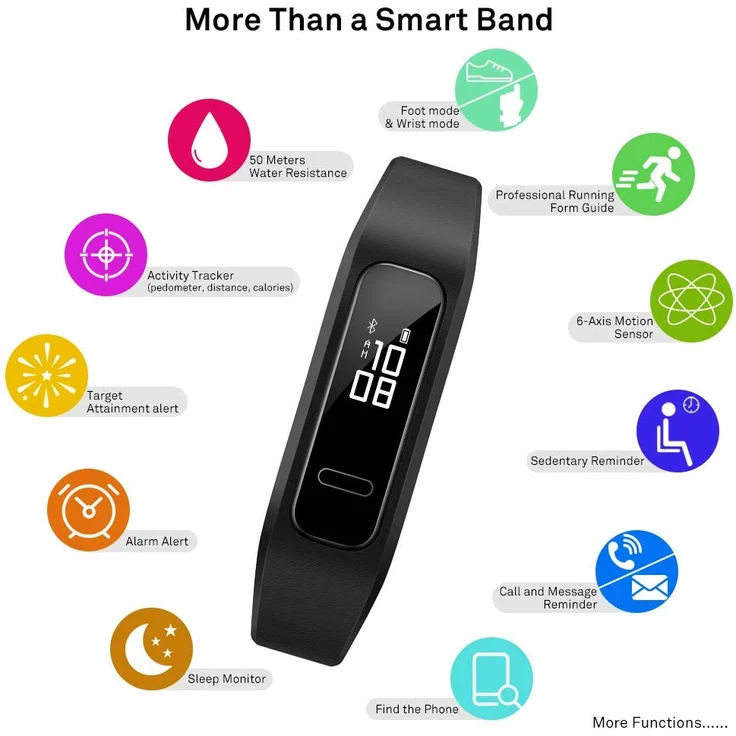 Huawei Band 3e Fitness-Tracker Unisex, Einheitsgröße, Schwarz – Bild 13