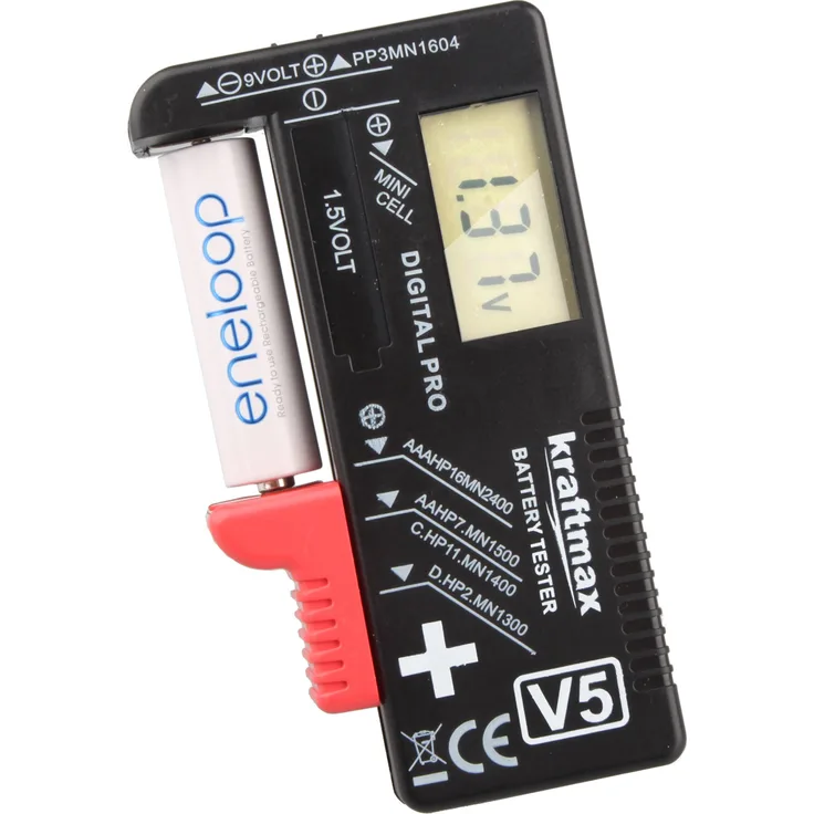 Kraftmax Batterietester mit LCD-Display