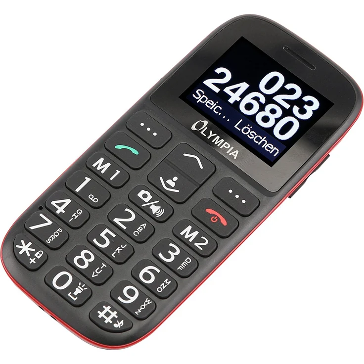 Olympia 2214 Bella Mobiltelefon-Seniorenhandy (Große Tasten, Notruf-Taste, geeignet für Senioren, Altersgerechtes Handy mit Tasten) schwarz – Bild 4