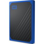 WD My Passport Go WDBMCG5000ABT - Solid-State-Disk - 500 GB - extern (tragbar) - USB 3.0 - Schwarz mit kobaltblauer Verzierung (WDBMCG5000ABT-WESN)