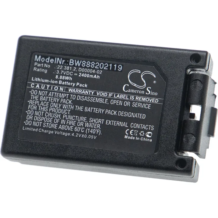 vhbw Akku Ersatz für Teleradio 22.381.2, D00004-02, M245060 für Industrie-Funkfernsteuerung Fernbedienung (2400mAh, 3,7V, Li-Ion)