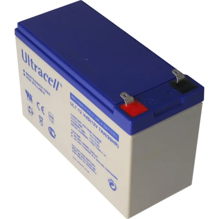 Ultracell UL7-12 Blei-Akku 12 Volt 7,0 Ah mit Faston Kontakt 187, 4,8mm