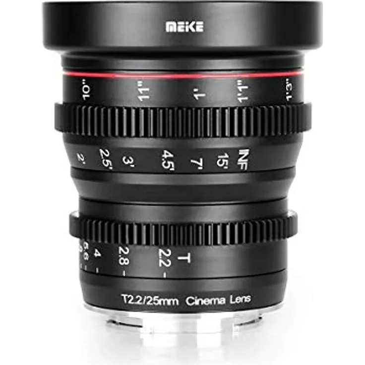 Meike 25mm T2.2 Cine Lens Cinema Weitwinkel Objektiv mit manuellen Focus für Fuji Anschluss