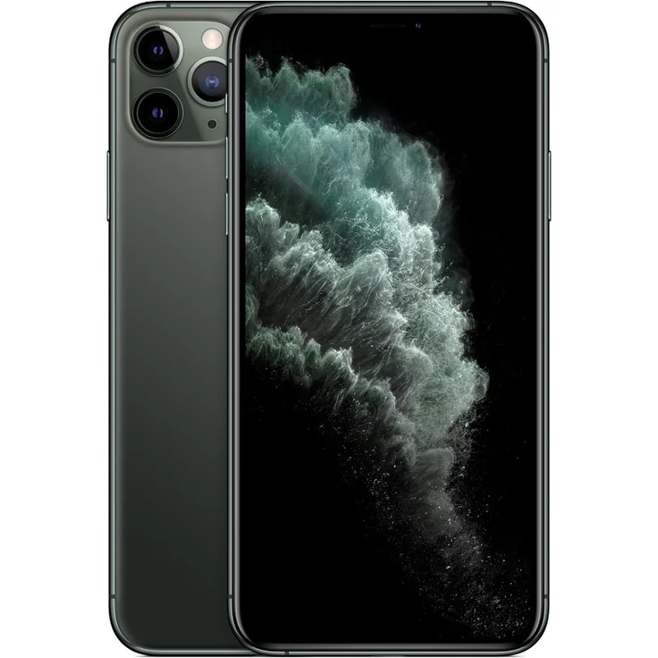 Apple iPhone 11 Pro Max Smartphone 16,51cm (6,5 Zoll) Super Retina XDR-Display, 64GB interner Speicher, 6GB RAM, Dual-SIM, iOS, Midnight Green – Bild 1