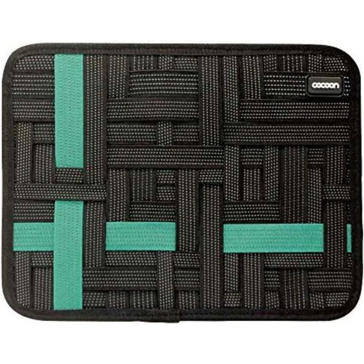 Cocoon GRID-IT XS - Taschen Organizer mit elastischen Bändern - Praktischer Organizer für Aktentasche, Handtasche, Koffer - Wand Organisationssystem mit Schlaufe & Mouse Pad - Schwarz - 17,8x1x12,7 cm