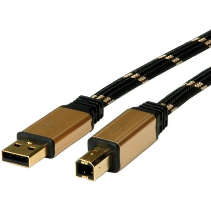 ROLINE Gold USB 2.0 Kabel, Typ A-B 4,5m (11.02.8805)