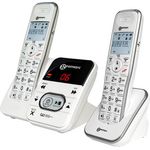 Geemarc Telecom S.A AmpliDECT 295 Duo Schnurlose Schwerhörigentelefon mit integriertem Anrufbeantworter und einem Zusatztelefon, Deutsche Version