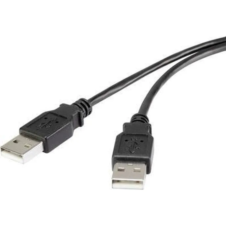 Renkforce USB 2.0 Kabel (1x USB 2.0 Stecker A - 1x USB 2.0 Stecker A) 1 m Schwarz vergoldete Steckkontakte Renkforce (RF-4463028)