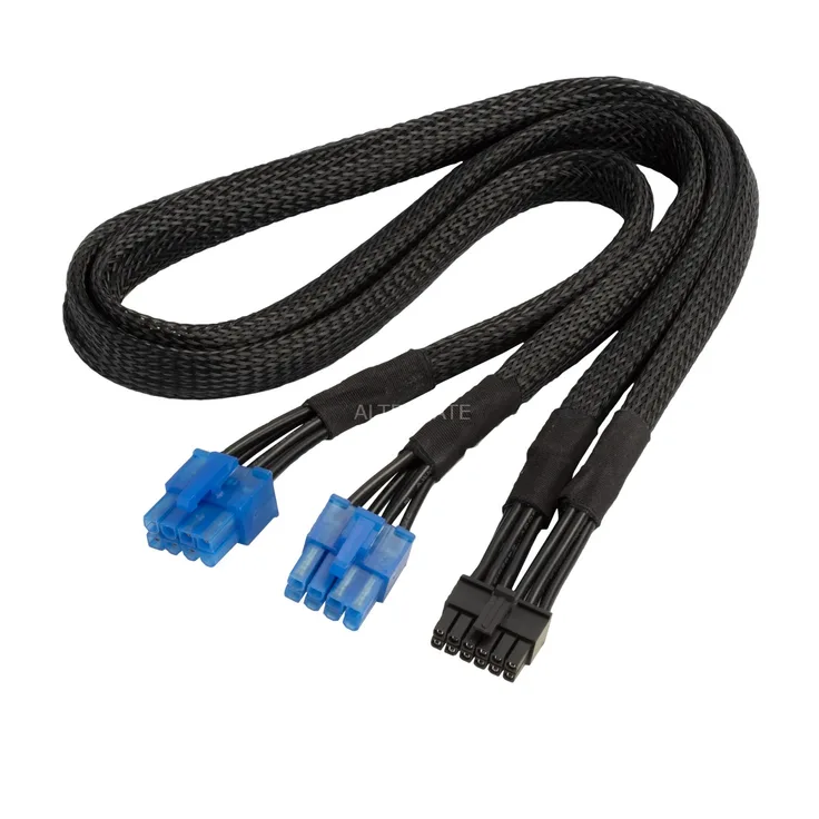 SilverStone Stromkabel SST-PP12-PCIE Kabel, schwarz, 55cm