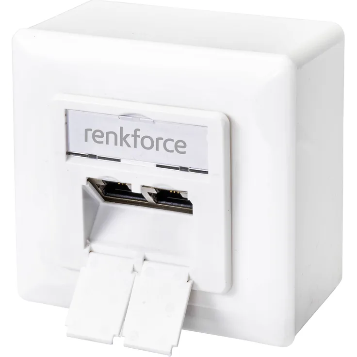 Renkforce Network outlet Surface-mount CAT 6 Pure white
