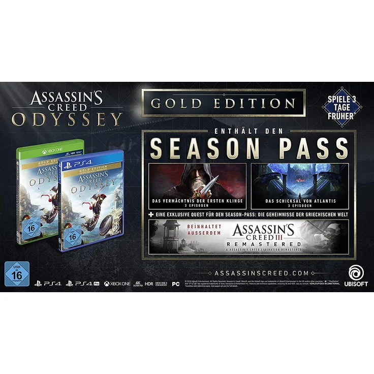 Assassin's Creed Odyssey (Gold Edition inkl. Season Pass) (Xbox One) – Bild 2