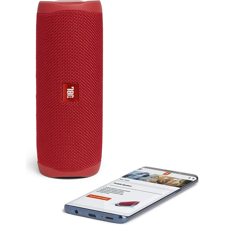 JBL Flip 5 Bluetooth-Lautsprecher, wasserdicht, rot – Bild 3