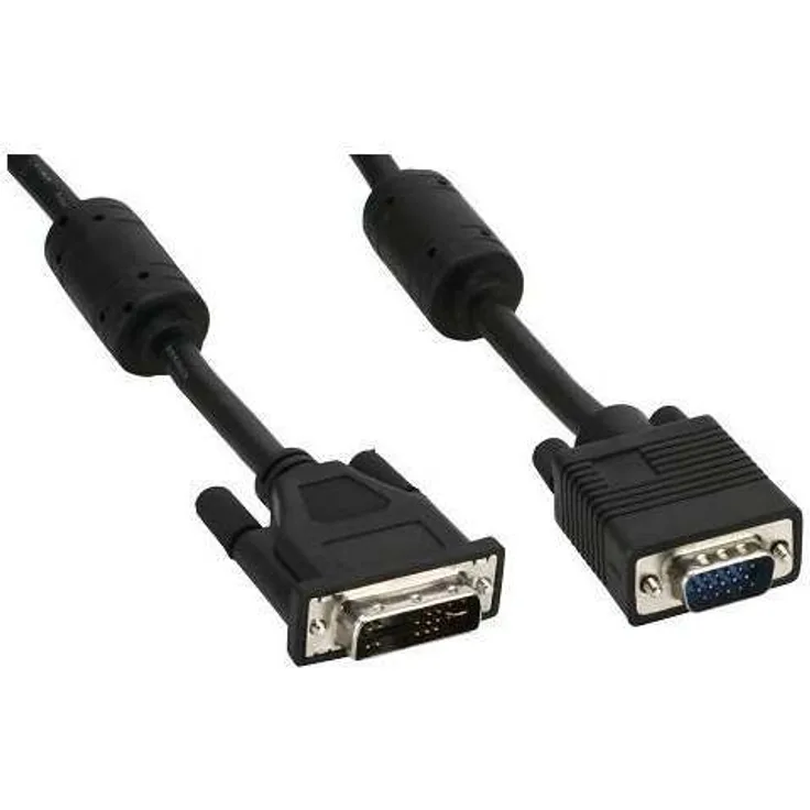InLine 17782 DVI-A Kabel, analog 12+5 Stecker auf 15pol HD Stecker VGA, 2m