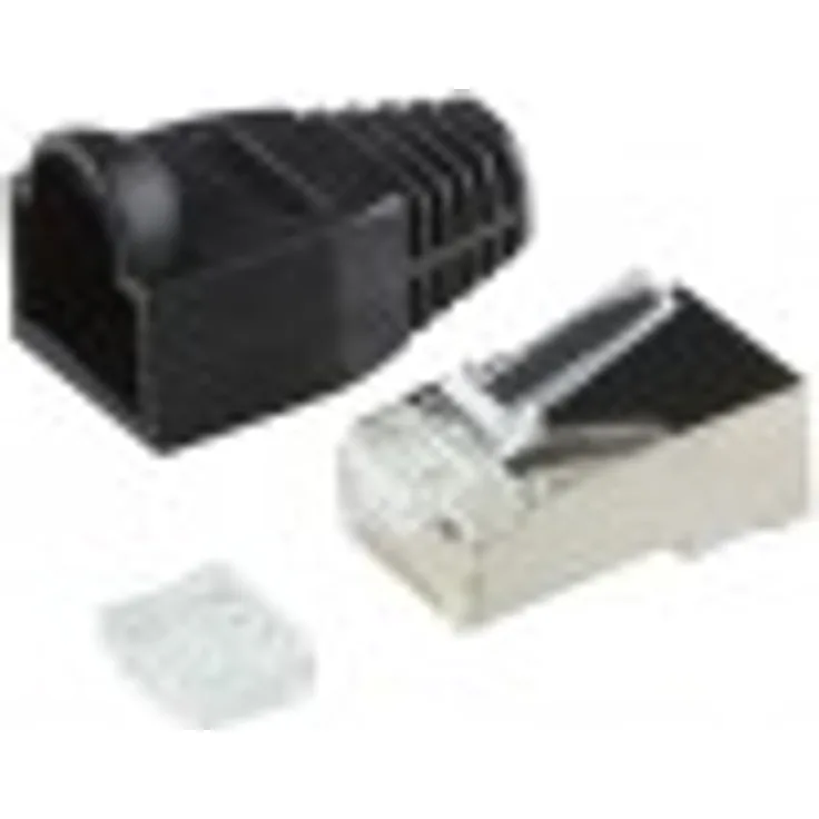 10 x CAT6 RJ45 Patchkabel Modular Crimp Stecker geschirmt schwarz CAT 6 Netzwerk